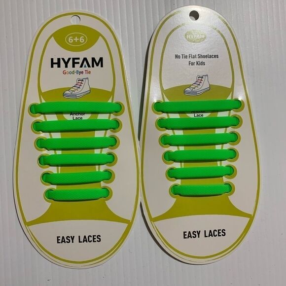 3 sets in a bundle No Tie Silicon Shoelaces for kids - 3 Colors - NWT - Picture 1 of 10